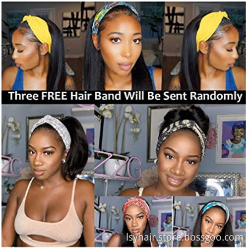 Wholesale Headband Wig Human Hair For Black Women,Raw Virgin Human Hair Headband Wigs